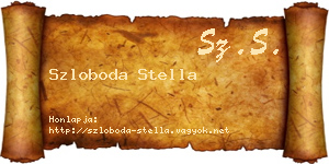 Szloboda Stella névjegykártya